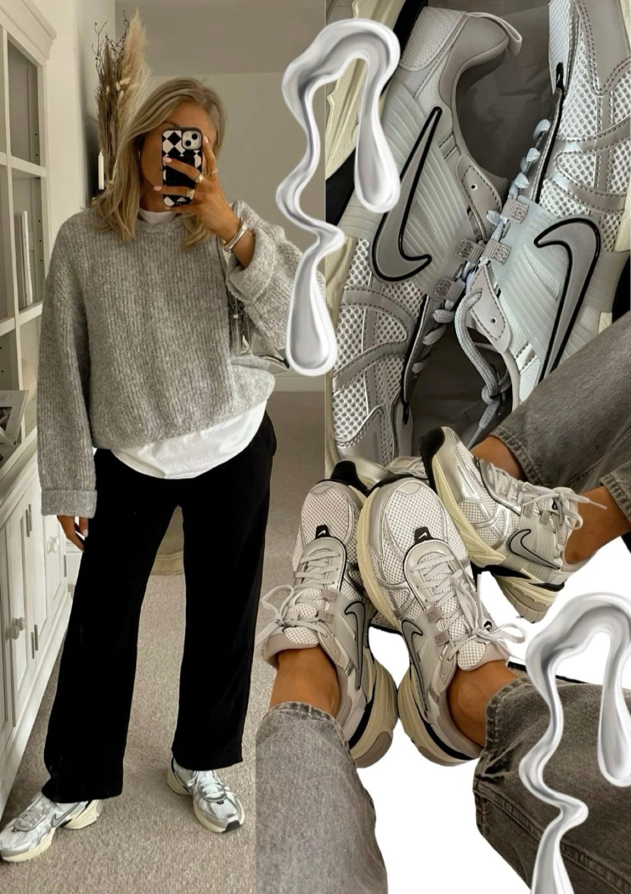 NIKE V2K RUN METALLIC SILVER RUNTEKK